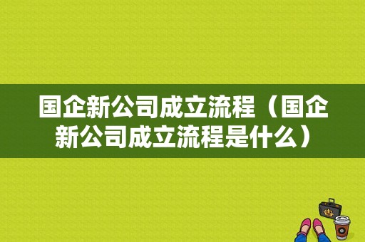 国企新公司成立流程（国企新公司成立流程是什么）