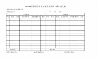 社保人员增减流程（社保人员增减表模板）