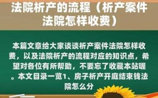 析产诉讼立案流程（析产诉讼需要什么立案材料）