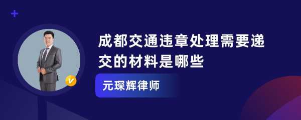 成都处理违章流程（成都违章处理需要什么手续）-第3张图片-祥安律法网