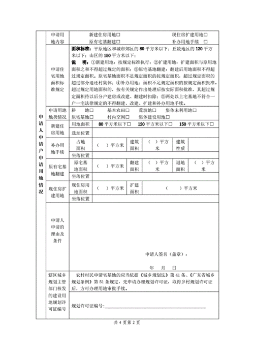 村民住宅用地申报流程（农村村民住宅用地与建设申请表）-第2张图片-祥安律法网