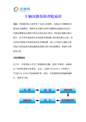 汽车刮痕报保险流程（刮痕走保险）-第1张图片-祥安律法网