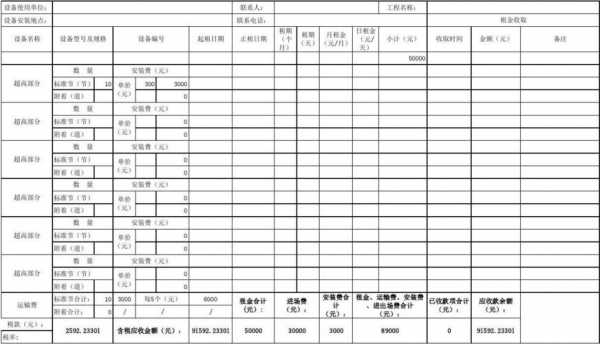 租表流程（excel制作租赁费表格）-第3张图片-祥安律法网